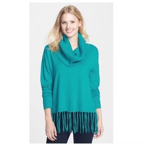 Michael Kors Cowl Neck Fringe Sweater